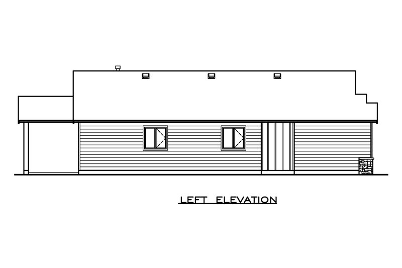 Dream House Plan - Exterior - Other Elevation for Farmhouse House Plan #1100-111 - 3 bed, 2 bath