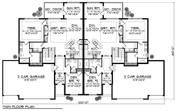 Dream House Plan - Ranch Floor Plan - Main Floor Plan #70-940