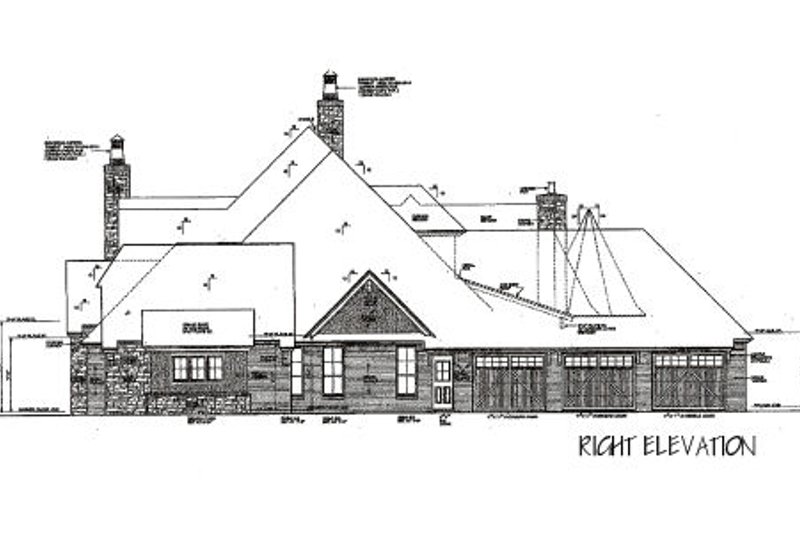 Home Plan - Exterior - Other Elevation 1 for European House Plan #310-666 - 4 bed, 3.5 bath