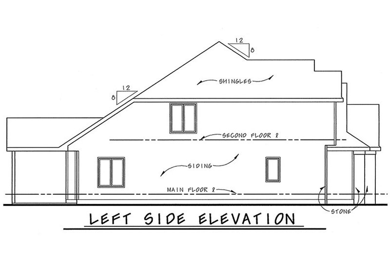 Home Plan - Left Side Elevation