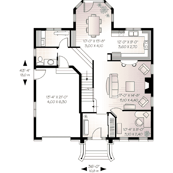 Home Plan - European Floor Plan - Main Floor Plan #23-574