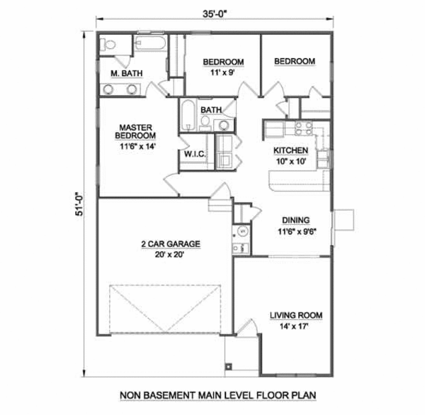 Ranch Floor Plan - Other Floor Plan #116-258