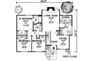 House Plan - 3 Beds 2 Baths 1152 Sq/Ft Plan #312-502 