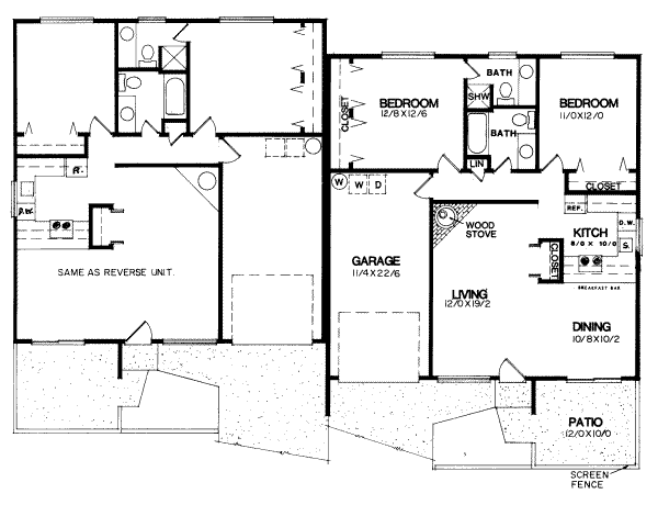 Ranch Floor Plan - Main Floor Plan #303-427