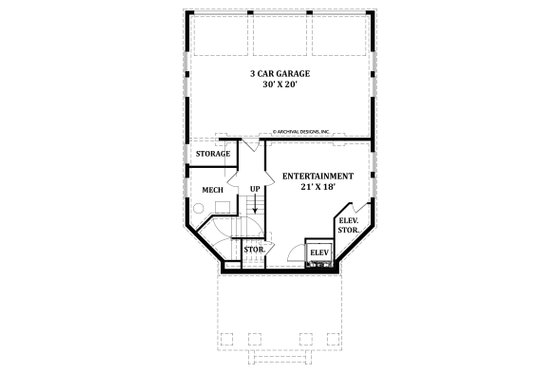 Floor Plan - Lower Floor for Classical House Plan #119-343 - 4 bed, 3.5 bath