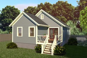 Exterior - Rear Elevation for Cottage House Plan #79-144 - 4 bed, 2 bath