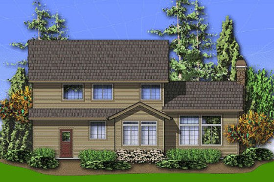 Exterior - Rear Elevation for Traditional House Plan #48-396 - 3 bed, 2.5 bath
