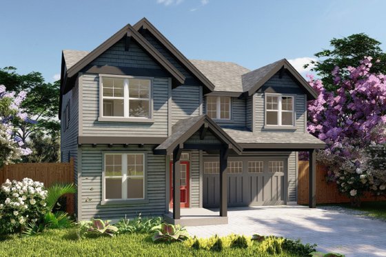 Exterior - Front Elevation for Craftsman House Plan #53-553 - 4 bed, 2.5 bath