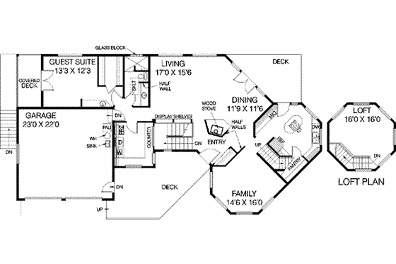 Floor Plan - Main Floor for Traditional House Plan #60-526 - 4 bed, 4 bath