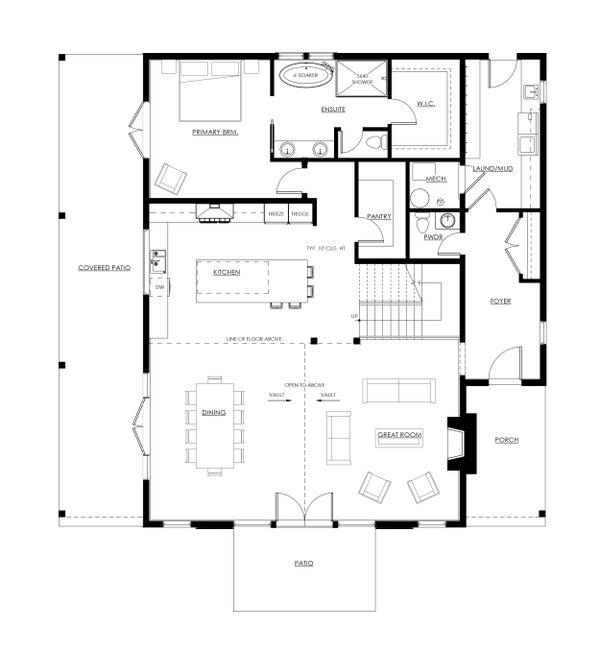 Architectural House Design - Barndominium Floor Plan - Main Floor Plan #1114-72