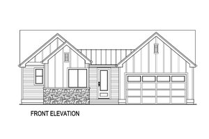 Exterior - Front Elevation 3 for Farmhouse House Plan #569-43 - 3 bed, 2.5 bath