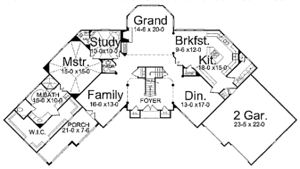 Dream House Plan - Classical Floor Plan - Main Floor Plan #119-111