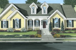 Cottage Exterior - Front Elevation Plan #46-449