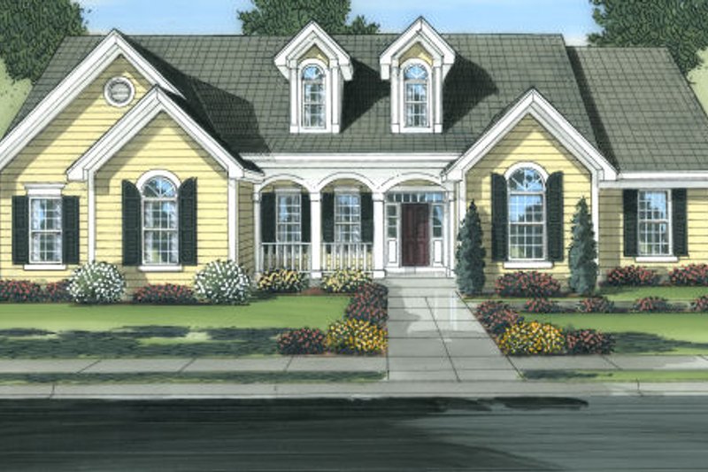 Dream House Plan - Cottage Exterior - Front Elevation Plan #46-449