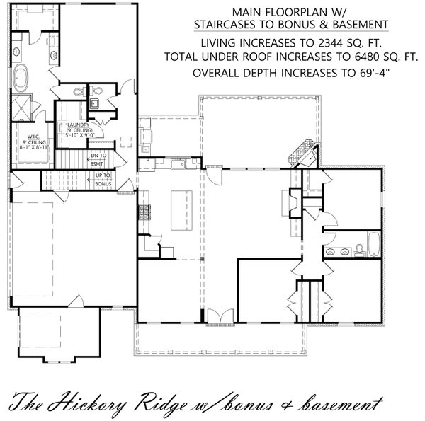 Farmhouse Floor Plan - Main Floor Plan #1074-87