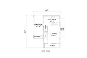 Contemporary Style House Plan - 2 Beds 2.5 Baths 832 Sq/Ft Plan #472-451 Floor 