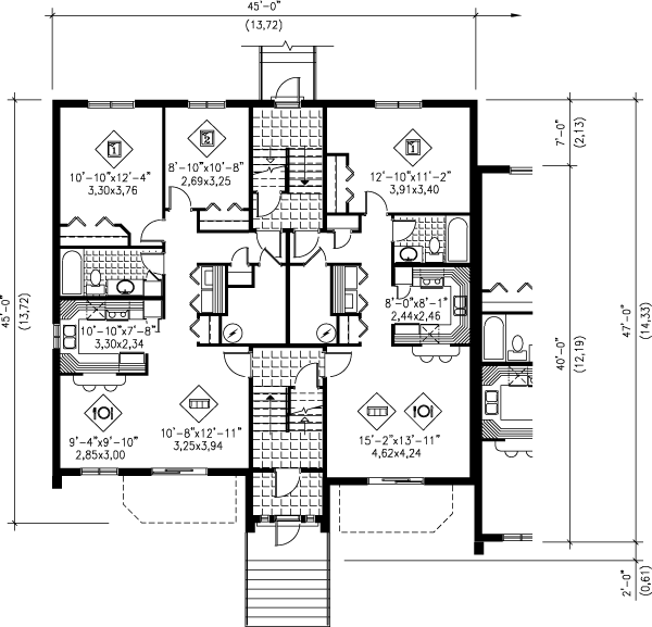 Contemporary Floor Plan - Main Floor Plan #25-354