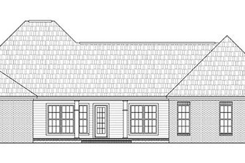 Architectural House Design - Exterior - Rear Elevation for Traditional House Plan #21-293 - 4 bed, 2.5 bath
