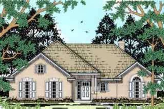Exterior - Front Elevation for Traditional House Plan #42-326 - 3 bed, 2 bath