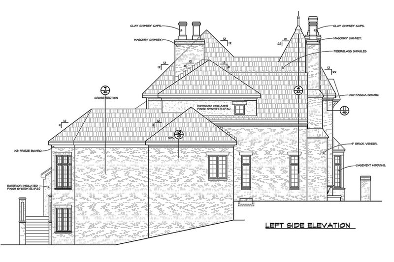 Home Plan - Left Side Elevation