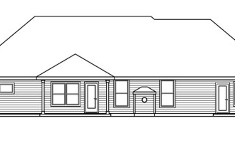 Home Plan - Exterior - Rear Elevation for Craftsman House Plan #124-779 - 3 bed, 3 bath