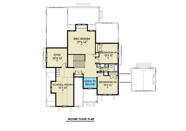 Farmhouse Floor Plan - Upper Floor Plan #1070-144