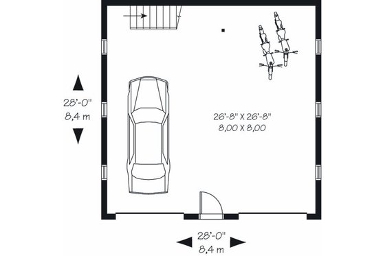 Floor Plan - Main Floor for Traditional House Plan #23-765, 0 bath