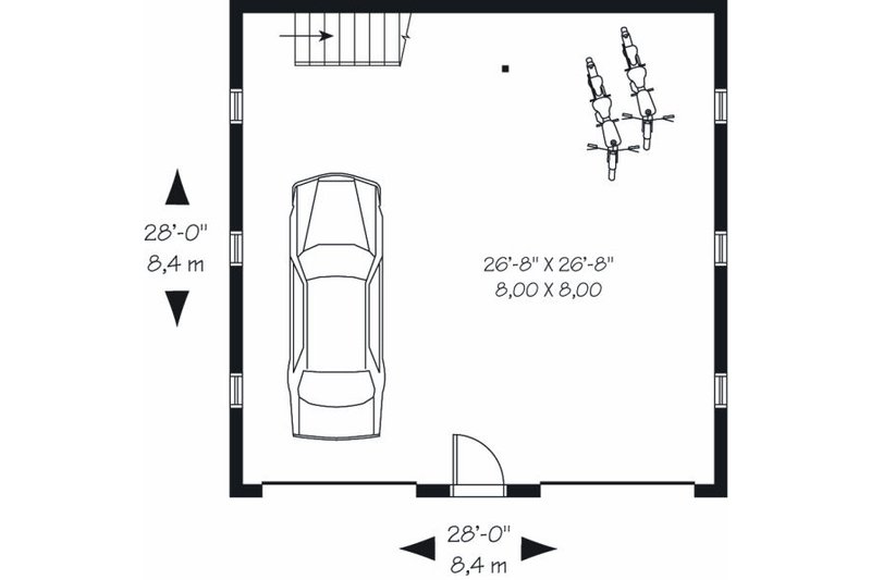 House Design - Floor Plan - Main Floor for Traditional House Plan #23-765, 0 bath