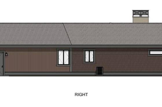 Exterior - Other Elevation 3 for Ranch House Plan #1069-34 - 3 bed, 2.5 bath