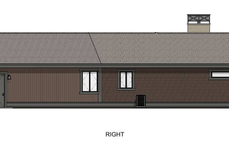 House Design - Exterior - Other Elevation 3 for Ranch House Plan #1069-34 - 3 bed, 2.5 bath