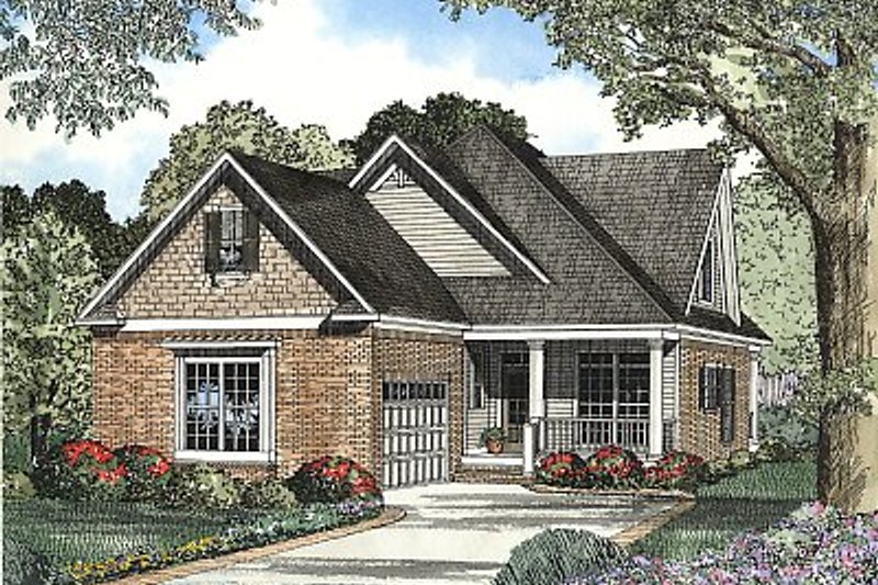 House Blueprint - Southern Exterior - Front Elevation Plan #17-2056