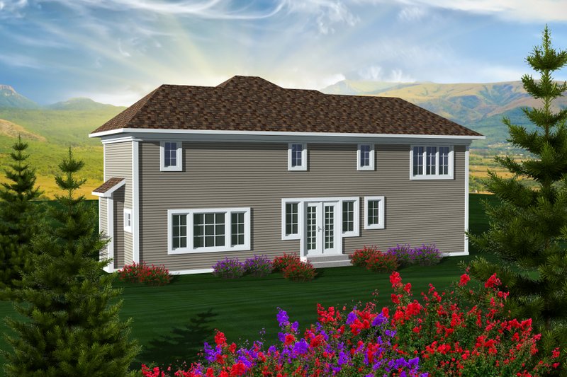 Architectural House Design - Exterior - Rear Elevation for Craftsman House Plan #70-1132 - 3 bed, 2.5 bath