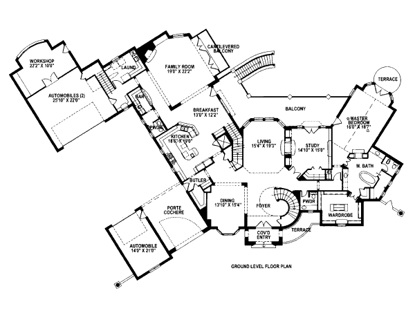 European Floor Plan - Main Floor Plan #141-319