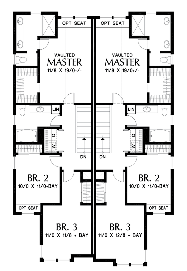 Architectural House Design - Craftsman Floor Plan - Upper Floor Plan #48-1017