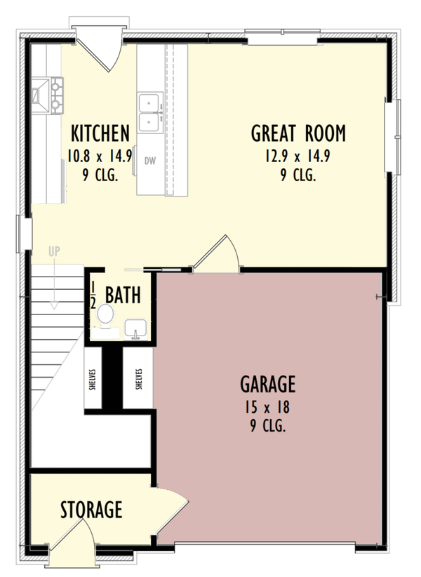 Barndominium Floor Plan - Main Floor Plan #1092-4