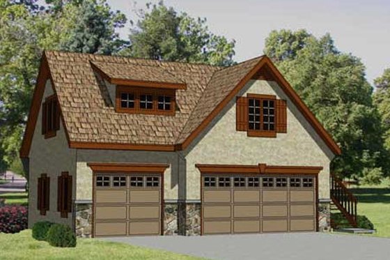Exterior - Front Elevation for Traditional House Plan #116-131 - 1 bed, 1 bath