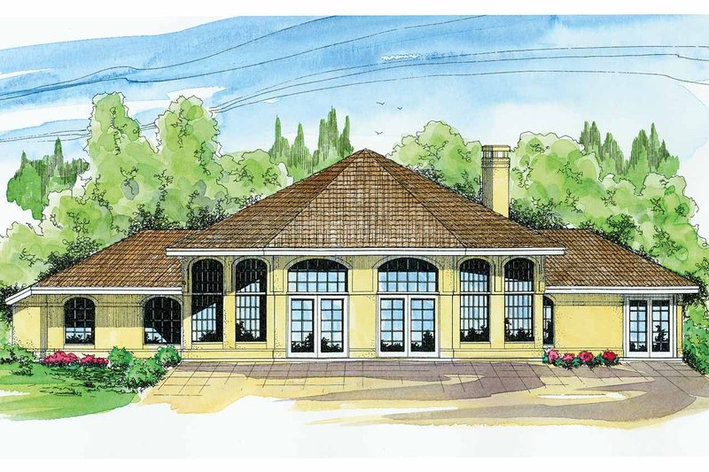 Home Plan - Exterior - Rear Elevation Plan #124-249