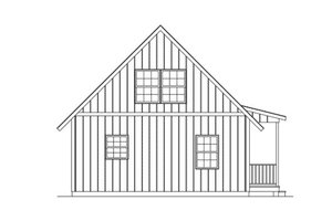 Exterior - Rear Elevation for Cottage House Plan #57-240 - 3 bed, 1.5 bath