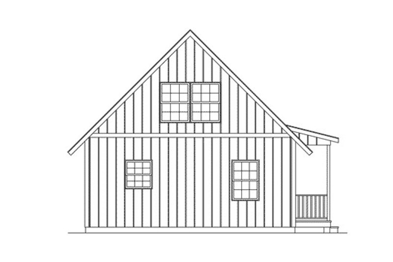 House Plan Design - Exterior - Rear Elevation for Cottage House Plan #57-240 - 3 bed, 1.5 bath