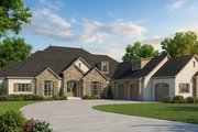 European Style House Plan - 3 Beds 3.5 Baths 4121 Sq/Ft Plan #17-628 Exterior 