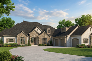 European Exterior - Front Elevation Plan #17-628