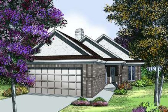 Exterior - Front Elevation for Traditional House Plan #45-302 - 2 bed, 2 bath