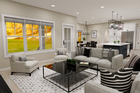 Interior - Family Room for Craftsman House Plan #51-1362 - 4 bed, 3.5 bath