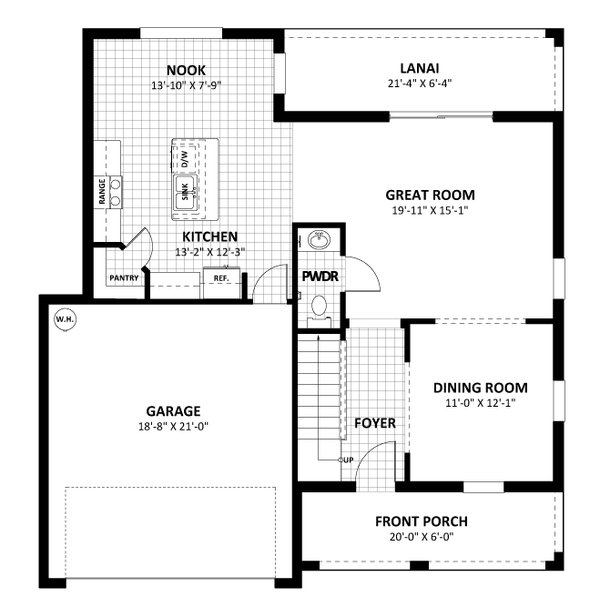 Traditional Floor Plan - Main Floor Plan #1058-256