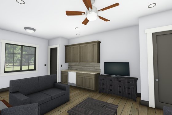 Interior - Kitchen for Traditional House Plan #1069-24 - 1 bed, 1 bath