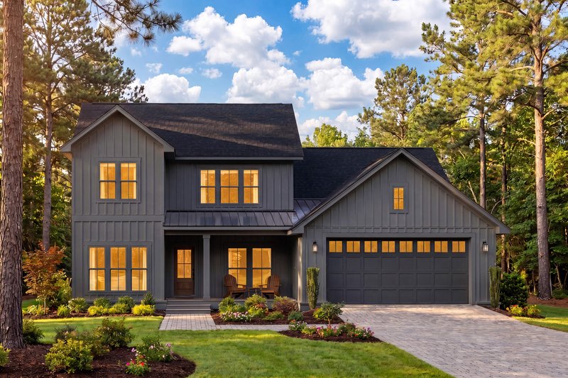 Dream House Plan - Exterior - Front Elevation 5 for Farmhouse House Plan #430-437 - 4 bed, 2.5 bath