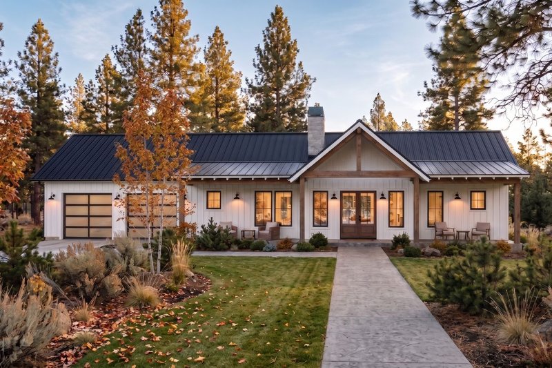 Home Plan - Exterior - Front Elevation 4 for Ranch House Plan #1105-22 - 3 bed, 2.5 bath