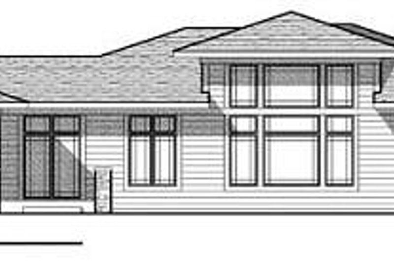 Architectural House Design - Exterior - Rear Elevation for Modern House Plan #70-932 - 2 bed, 2 bath