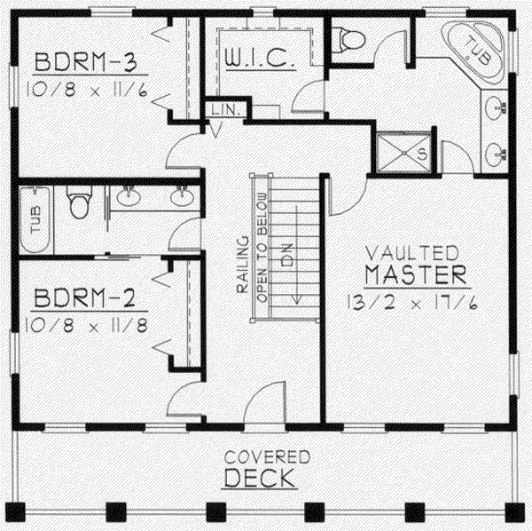 Southern Floor Plan - Upper Floor Plan #112-133