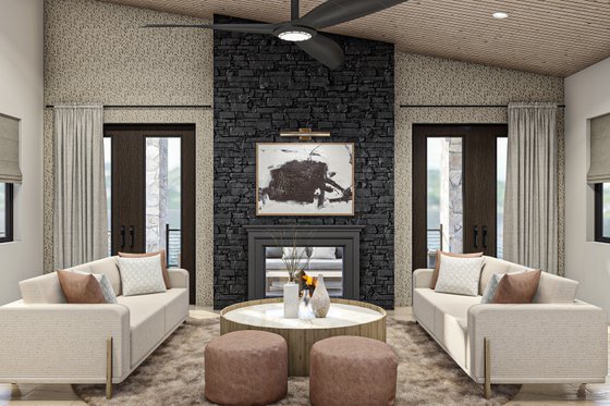 Interior - Family Room 2 for Modern House Plan #455-529 - 2 bed, 2.5 bath